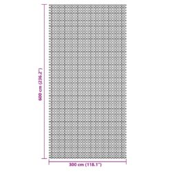 Campingmatte antrasitt 6×3 m