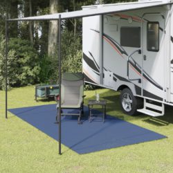 Campingmatte blå 4×2 m