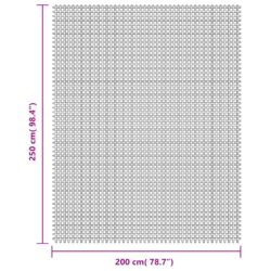 Campingmatte lysegrå 2,5×2 m