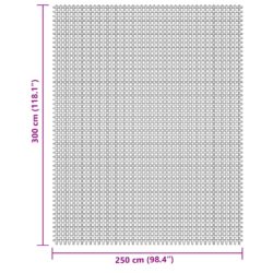 Campingmatte lysegrå 3×2,5 m