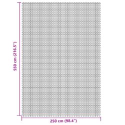 Campingmatte lysegrå 5,5×2,5 m