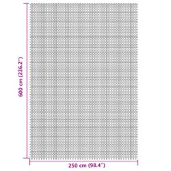 Campingmatte lysegrå 6×2,5 m