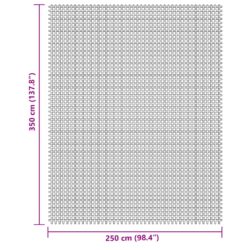 Campingmatte kremhvit 3,5×2,5 m