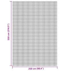 Campingmatte kremhvit 5,5×2,5 m