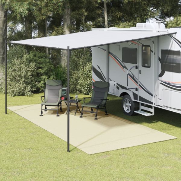 Campingmatte kremhvit 5,5×2,5 m