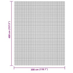 Campingmatte kremhvit 4×3 m