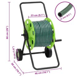 Slangevogn grønn med 30 m slange PVC