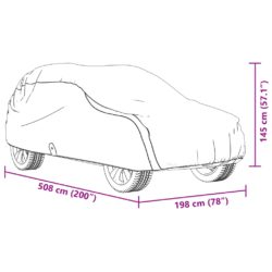 Biltrekk for SUV fullt grå XL ikke-voven stoff