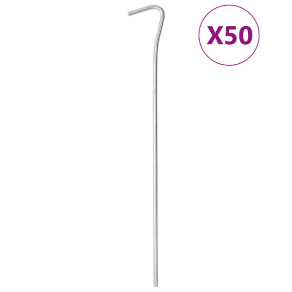 Teltplugger 50 stk 23 cm Ø4 mm galvanisert stål