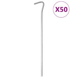 Teltplugger 50 stk 23 cm Ø5 mm galvanisert stål