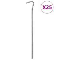 Teltplugger 25 stk 23 cm Ø5 mm galvanisert stål