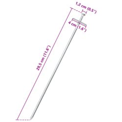 Teltplugger 24 stk 29,5 cm Ø6 mm galvanisert stål