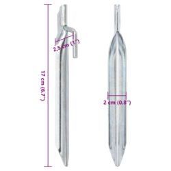 Teltplugger 24 stk V-formet 17 cm Ø20 mm galvanisert stål