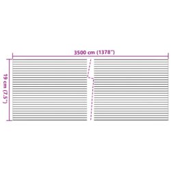 Hageskjermer 2 stk med grovt steinutseende grå 35×0,19 m PVC