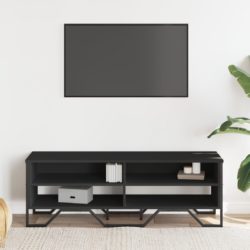 TV-benk svart 122x34x41 cm konstruert tre