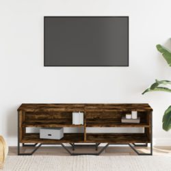 TV-benk røkt eik 122x34x41 cm konstruert tre