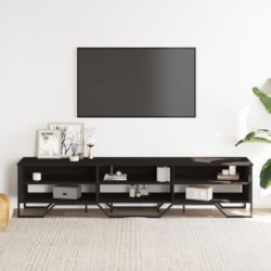 TV-benk svart 180x34x41 cm konstruert tre