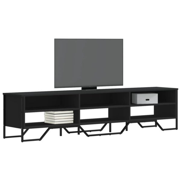 TV-benk svart 180x34x41 cm konstruert tre