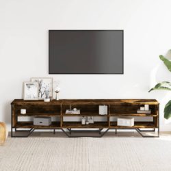 TV-benk røkt eik 180x34x41 cm konstruert tre