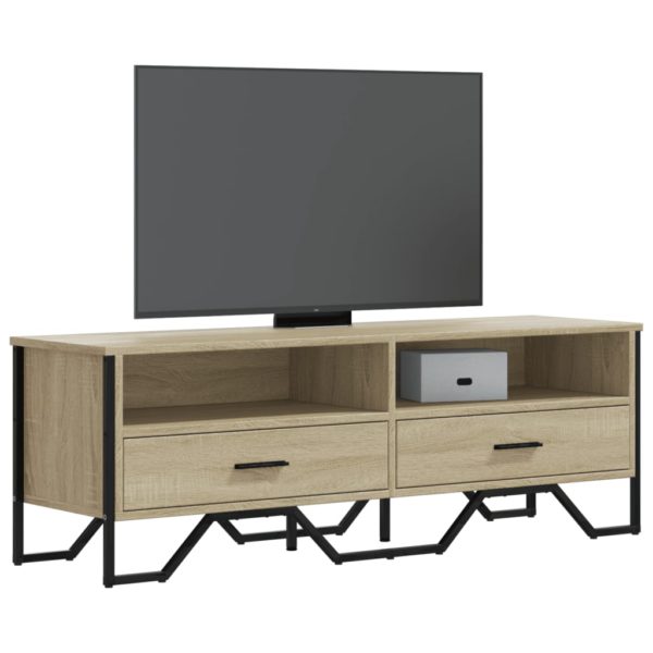 TV-benk sonoma eik 122x34x41 cm konstruert tre