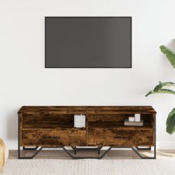 TV-benk røkt eik 122x34x41 cm konstruert tre