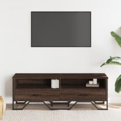 TV-benk brun eik 122x34x41 cm konstruert tre