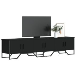 TV-benk svart 180x34x41 cm konstruert tre