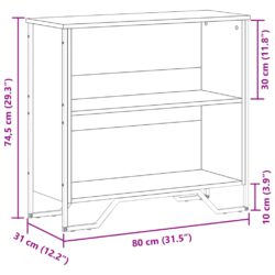 Bokhylle sonoma eik 80x31x74,5 cm konstruert tre