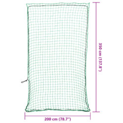 Tilhengernett med elastisk tau grønn 3,5×2 m PP