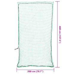 Tilhengernett med elastisk tau grønn 4×2 m PP