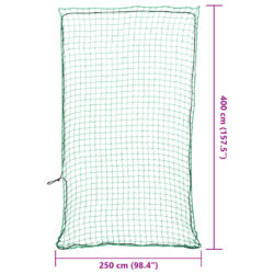 Tilhengernett med elastisk tau grønn 4×2,5 m PP