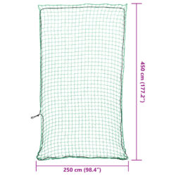 Tilhengernett med elastisk tau grønn 4,5×2,5 m PP