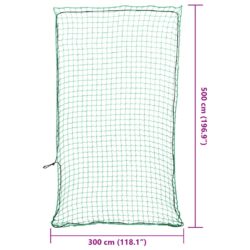 Tilhengernett med elastisk tau grønn 5×3 m PP