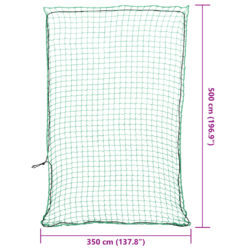 Tilhengernett med elastisk tau grønn 5×3,5 m PP