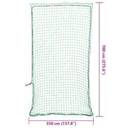 Tilhengernett med elastisk tau grønn 7×3,5 m PP