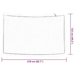 Tilhengernett med elastisk tau hvit 2,1×1,25 m PP