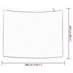 Tilhengernett med elastisk tau hvit 3×2,5 m PP