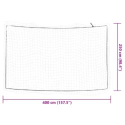 Tilhengernett med elastisk tau hvit 4×2,5 m PP