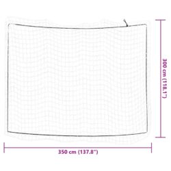 Tilhengernett med elastisk tau hvit 3,5×3 m PP