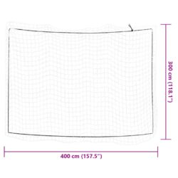 Tilhengernett med elastisk tau hvit 4×3 m PP