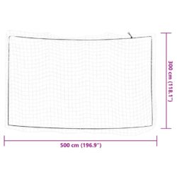 Tilhengernett med elastisk tau hvit 5×3 m PP