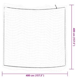 Tilhengernett med elastisk tau hvit 4×4 m PP