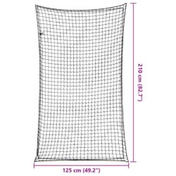 Tilhengernett med elastisk tau svart 2,1×1,25 m PP