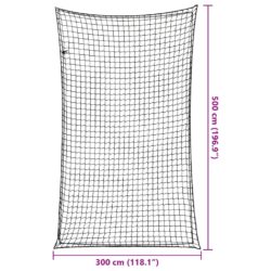 Tilhengernett med elastisk tau svart 5×3 m PP