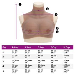 Silikonbryst lysebrun B-cup