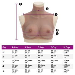 Silikonbryst lysebrun C-cup