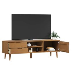 TV-benk MOLDE brun 158x40x49 cm heltre furu