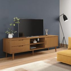 TV-benk MOLDE brun 158x40x49 cm heltre furu