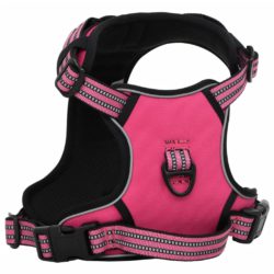 Hundesele med reflekterende striper justerbar rosa XL