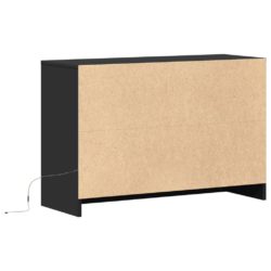 TV-benk med LED svart 91x34x61 cm konstruert tre